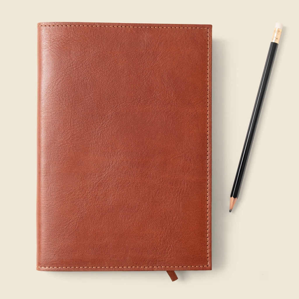 Refillable A5 Leather Notebook Cover – Chocolate