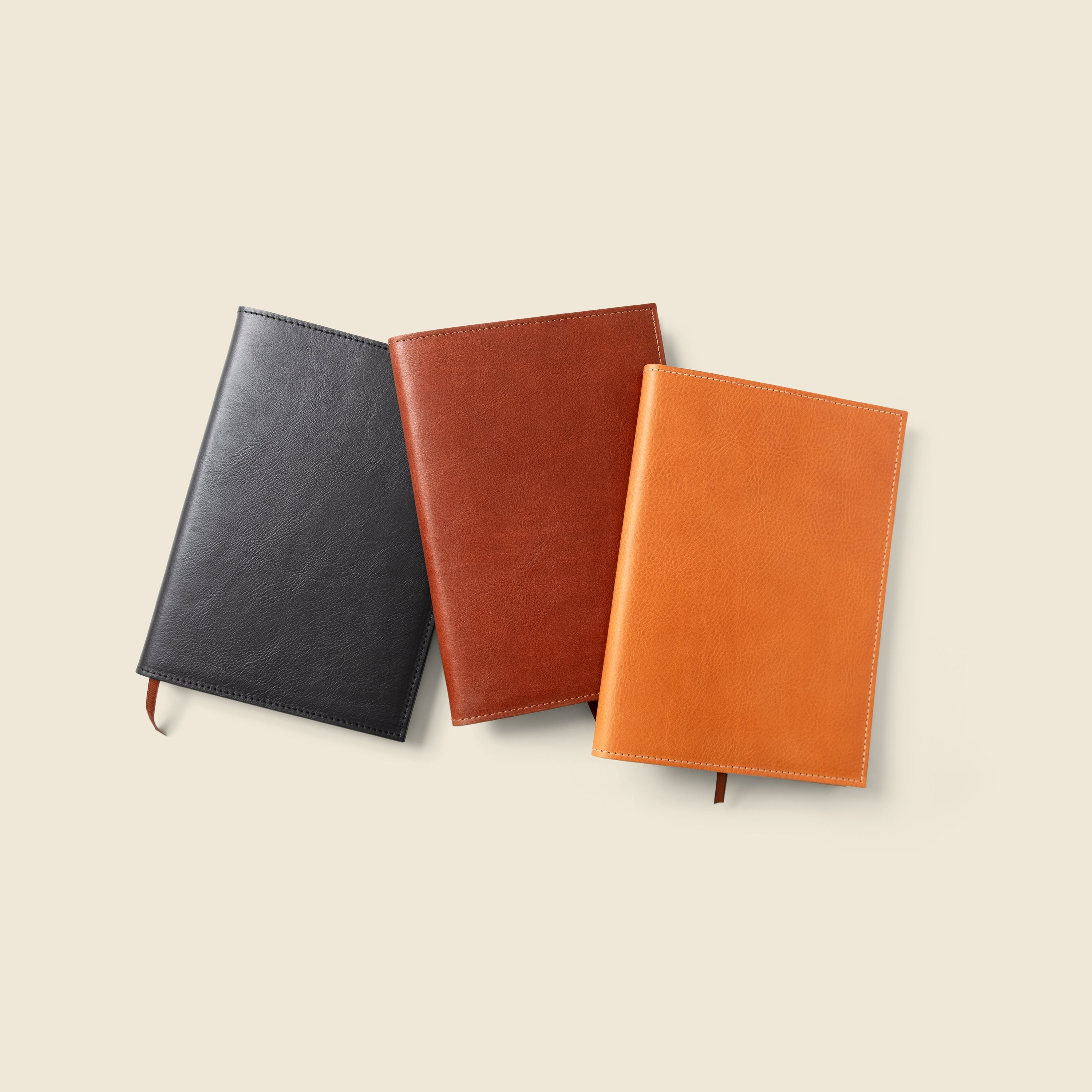 Refillable A5 Leather Notebook Cover – Black