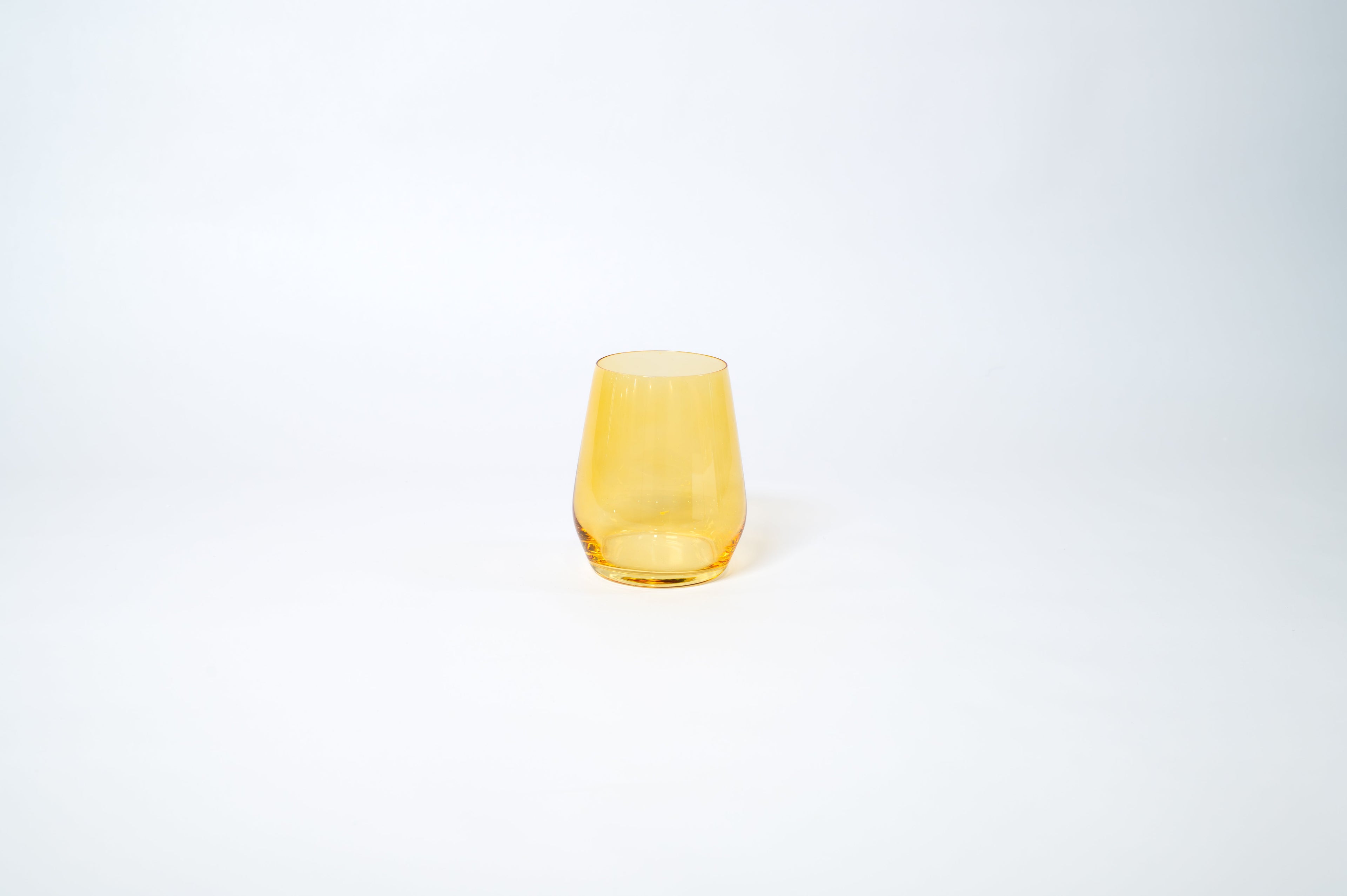 Sunshine Yellow -  Stemless Colored Wine Glass