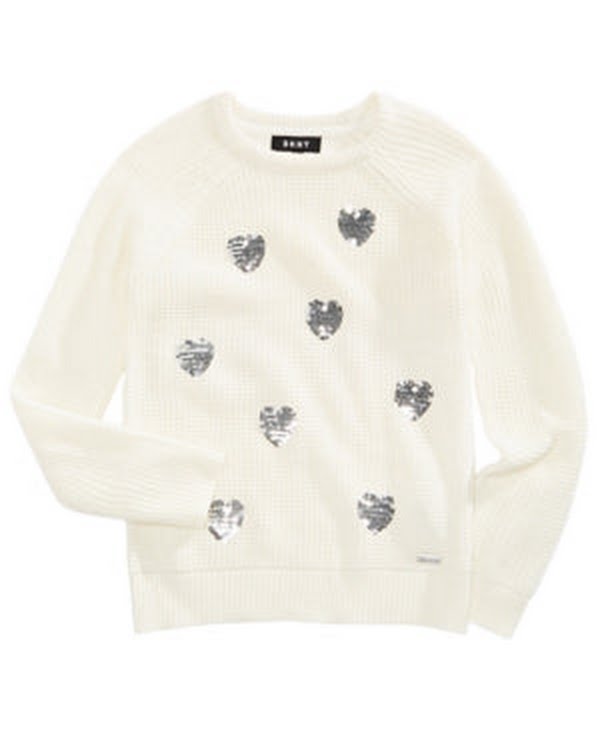 Dkny Big Girls Sequin Sweater, Size 8-10
