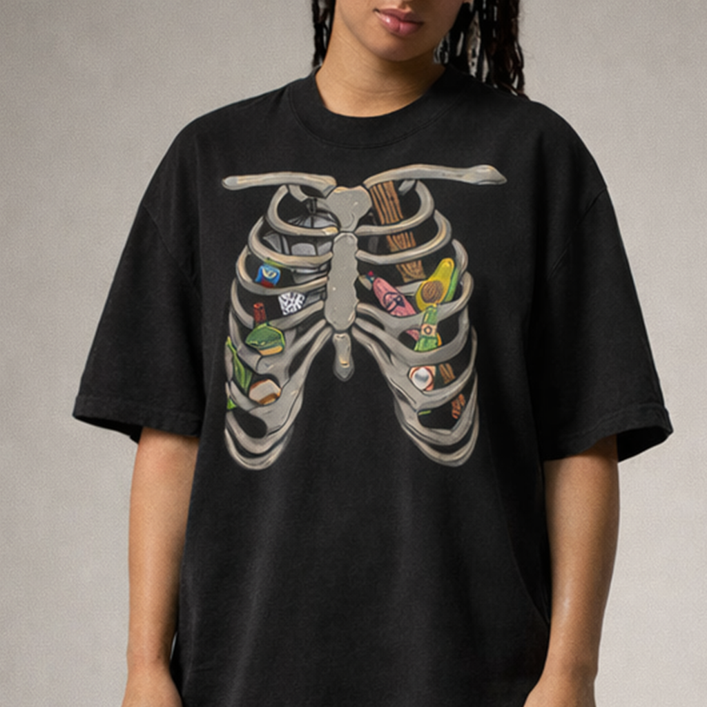 Dominican Rib Cage – Oversized faded t-shirt