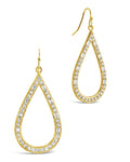 Evangeline CZ Teardrop Hoop Earrings