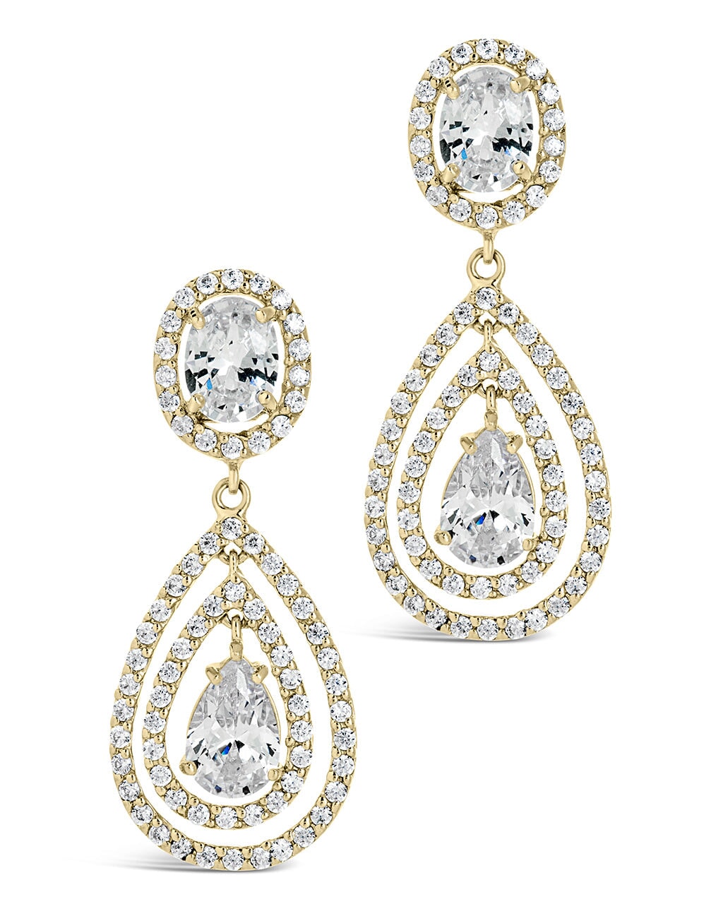 Cheyenne CZ Drop Stud Earrings