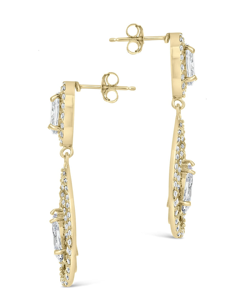 Cheyenne CZ Drop Stud Earrings