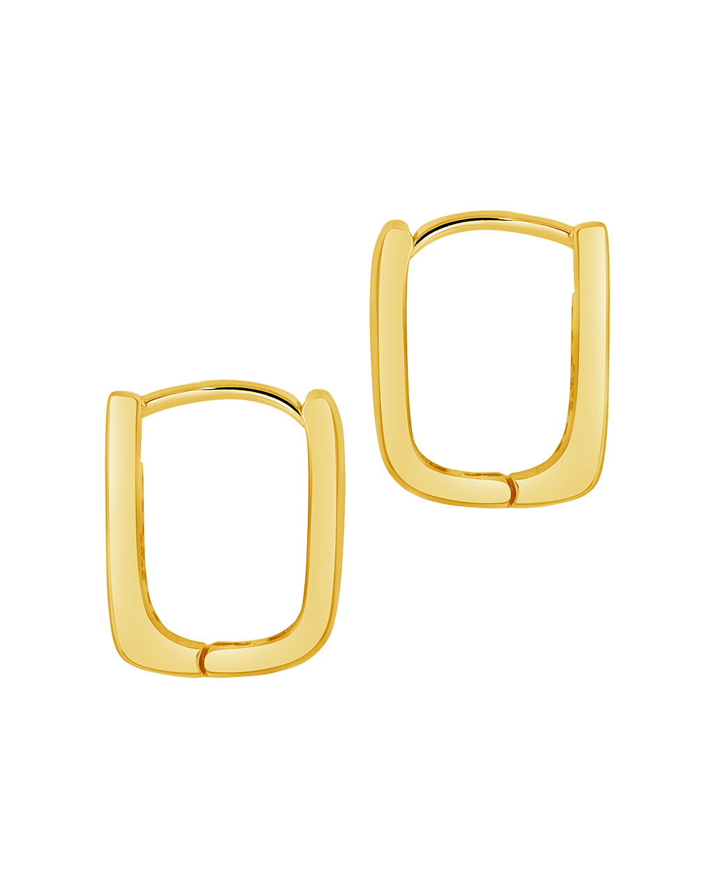 Nadine CZ Rectangle Hoop Earrings