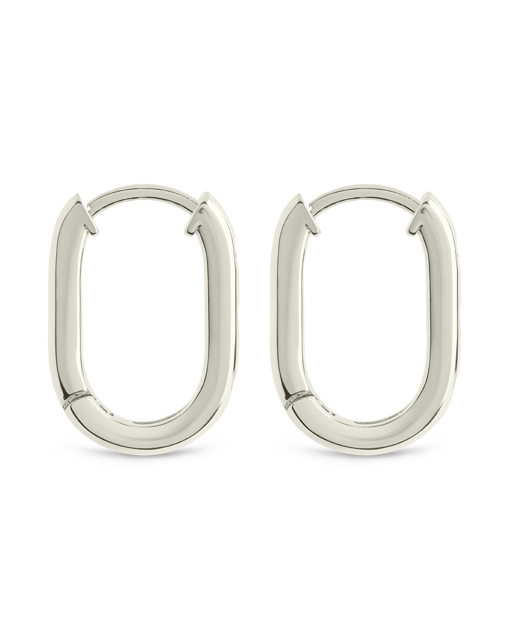 Casey Rectangular CZ Hoop Earrings