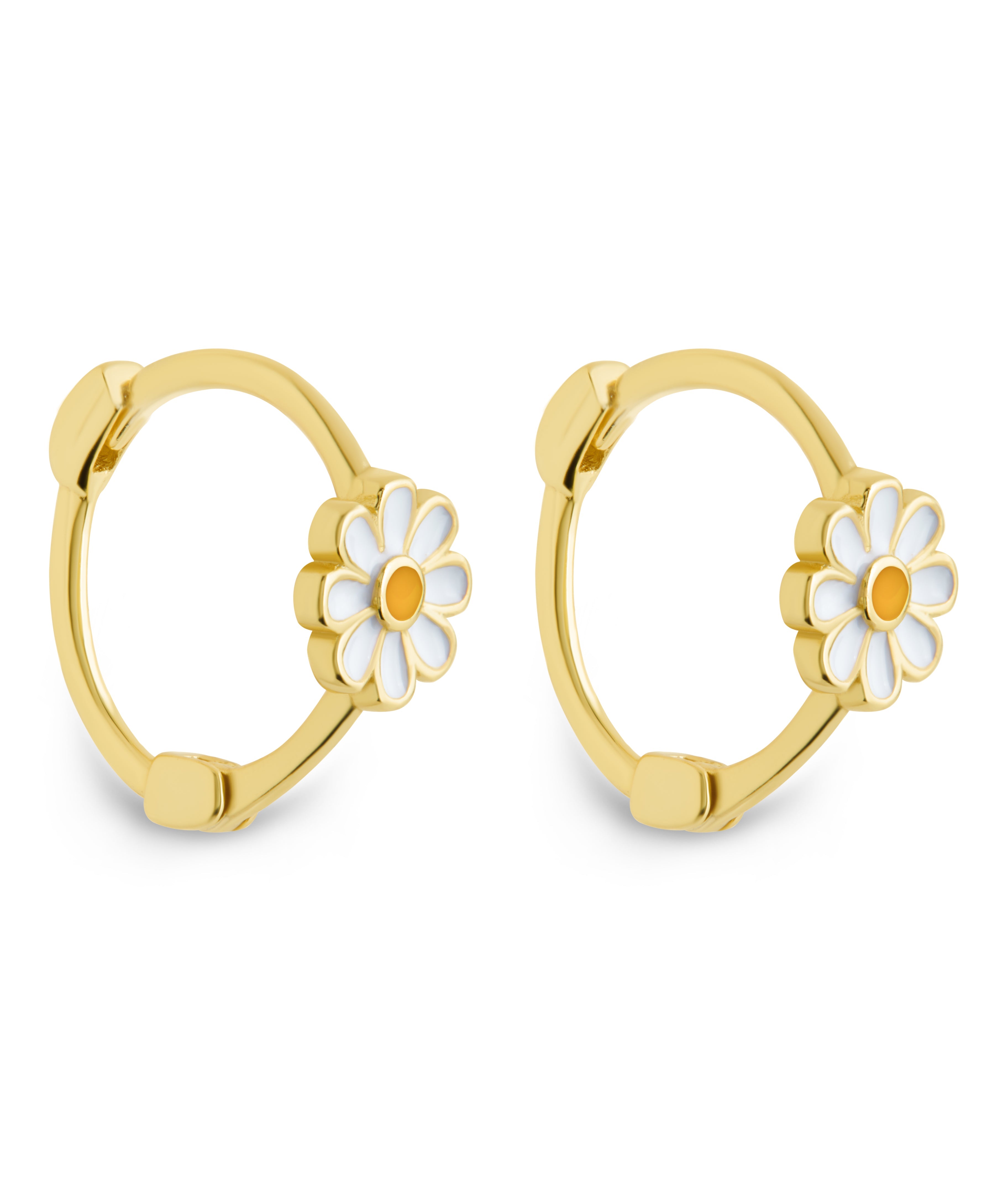 Stella Flower Micro Hoop Earrings