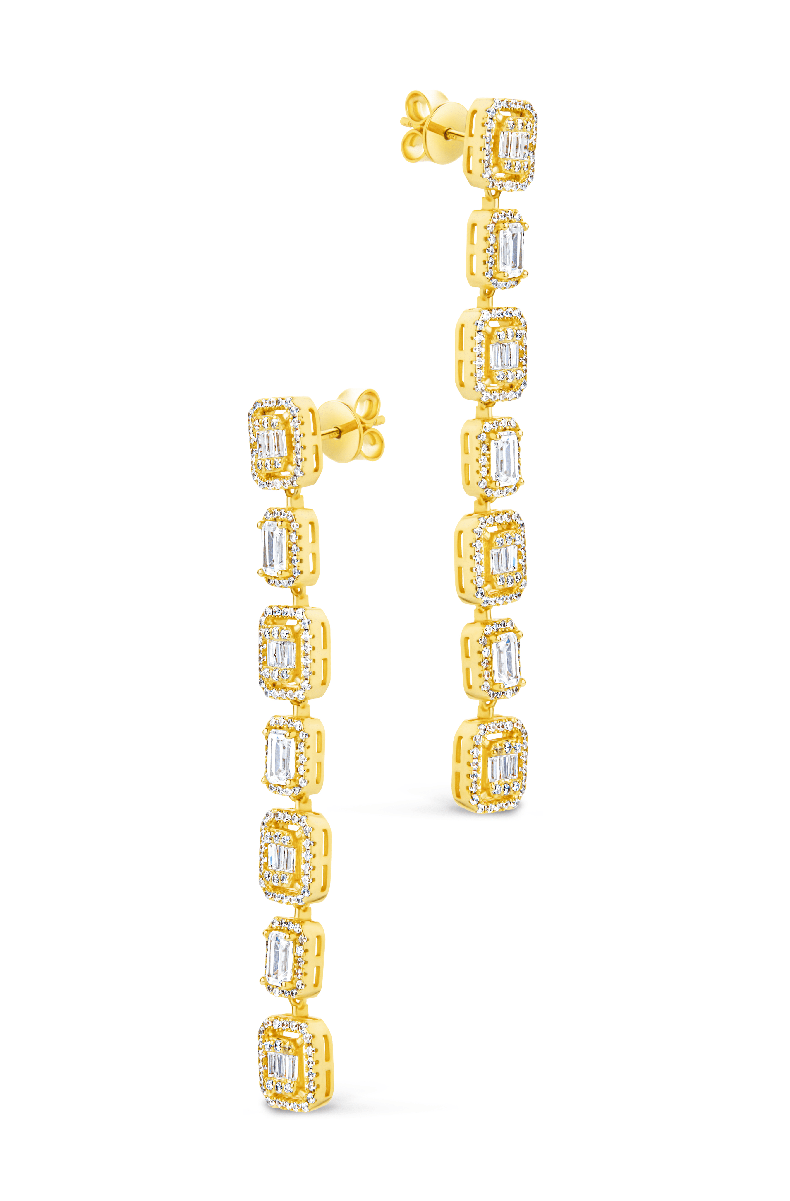 Nancy CZ Drop Stud Earrings