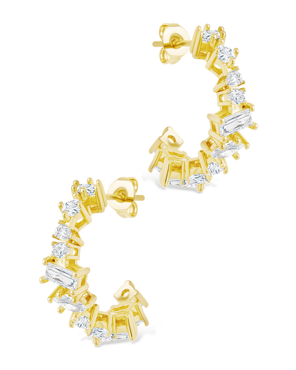 Keziah Geo Cut CZ Hoops