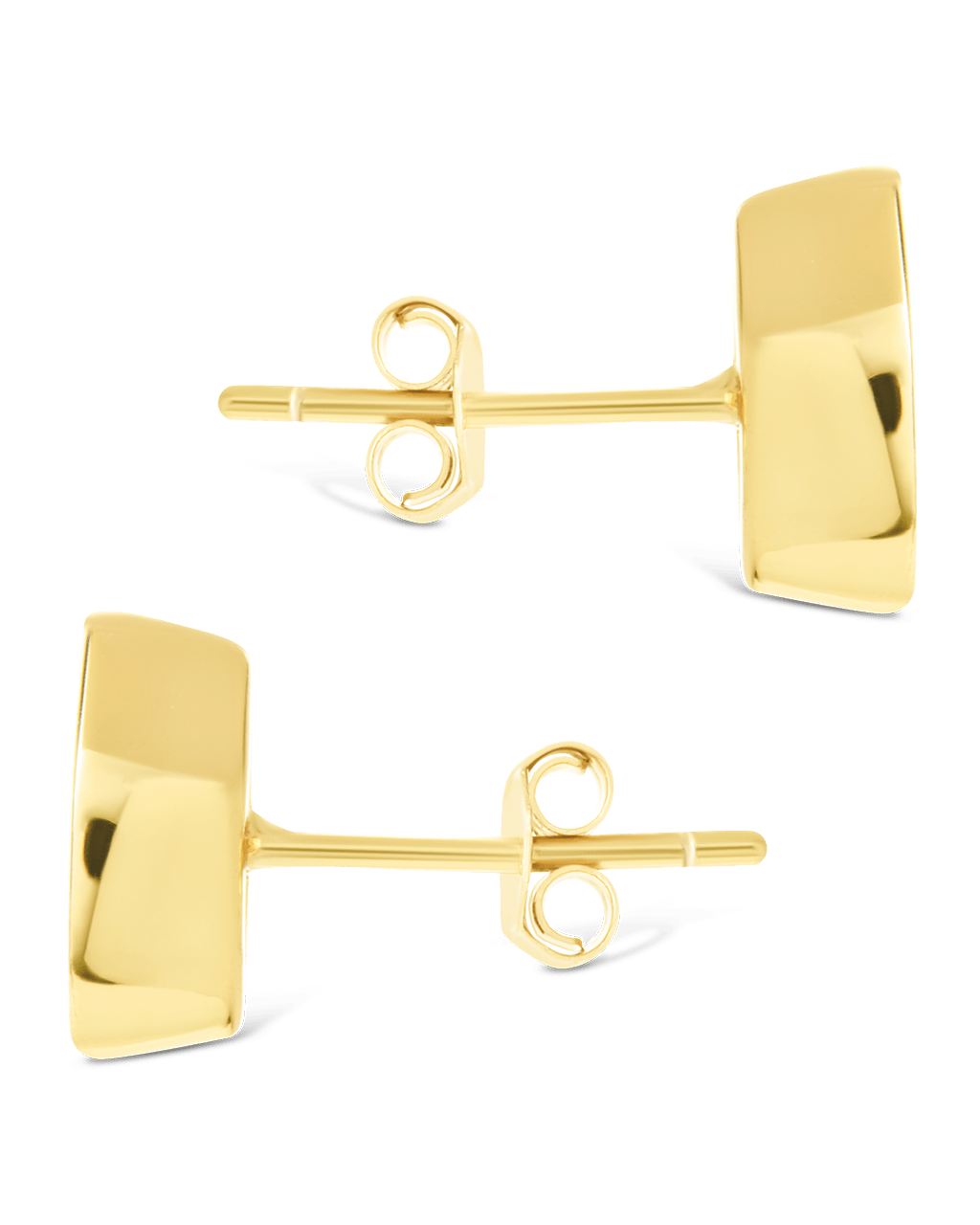 Sterling Silver Marquise Cut Bezel Set Stud Earrings