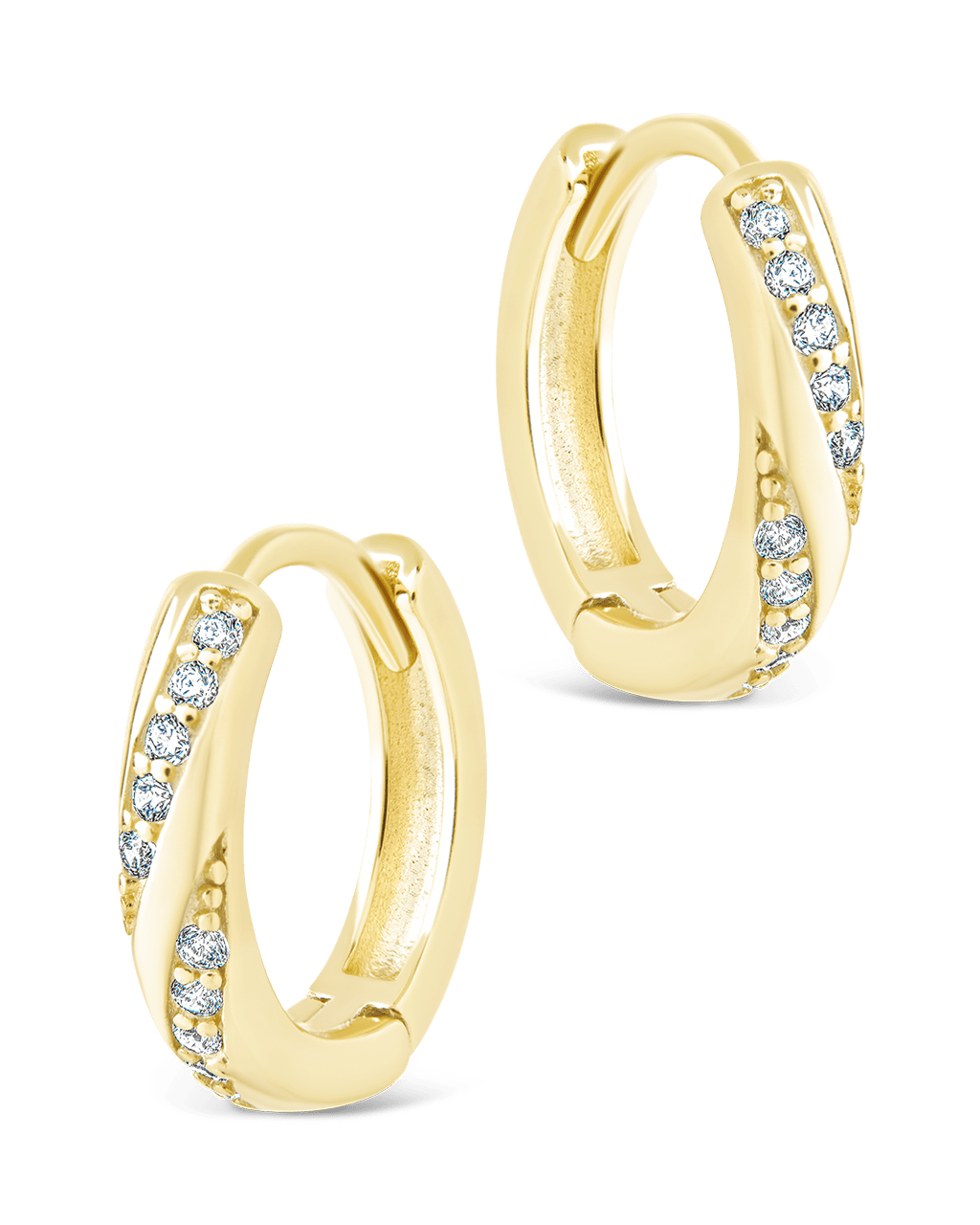 Sterling Silver Adelise Micro Hoops