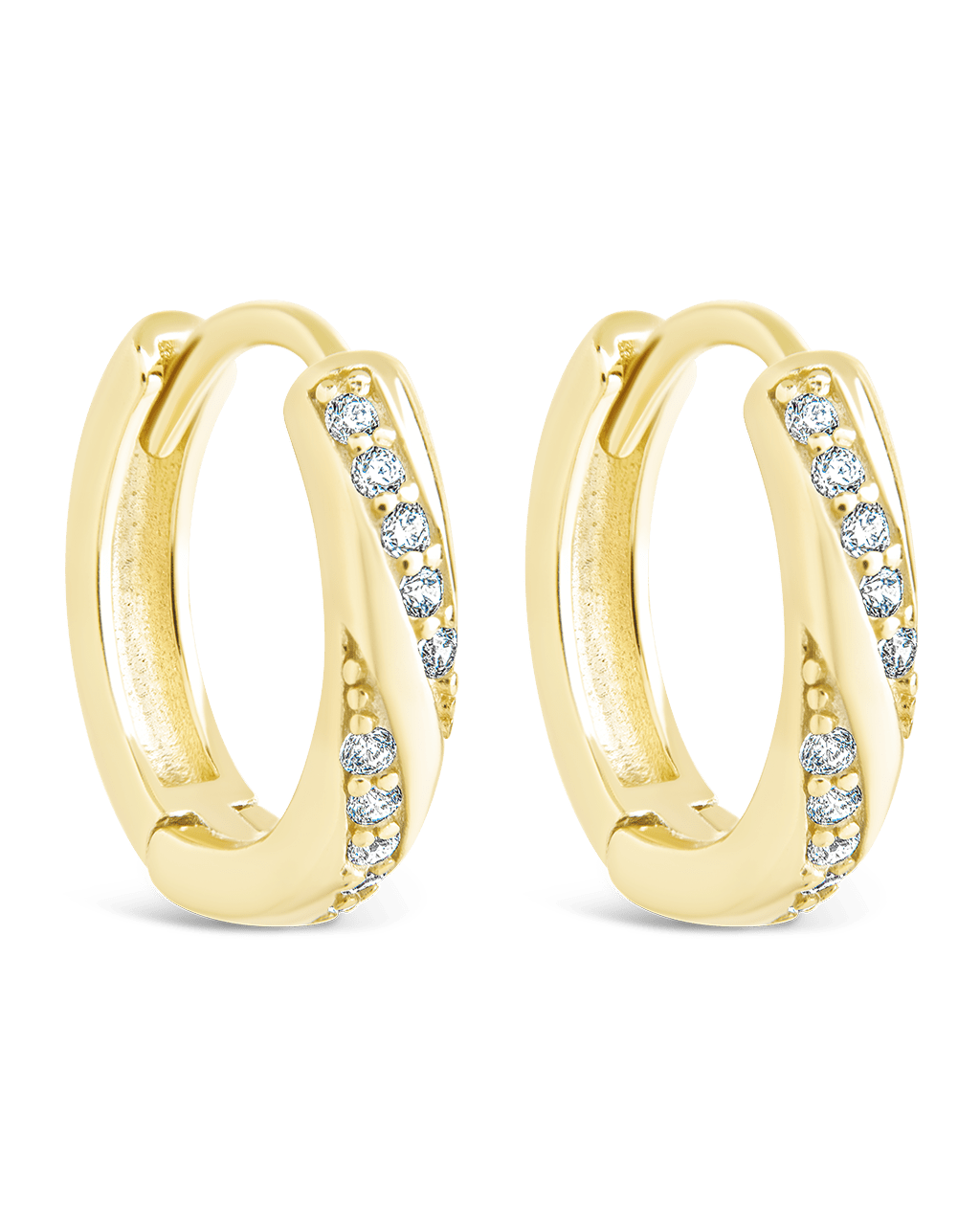 Sterling Silver Adelise Micro Hoops