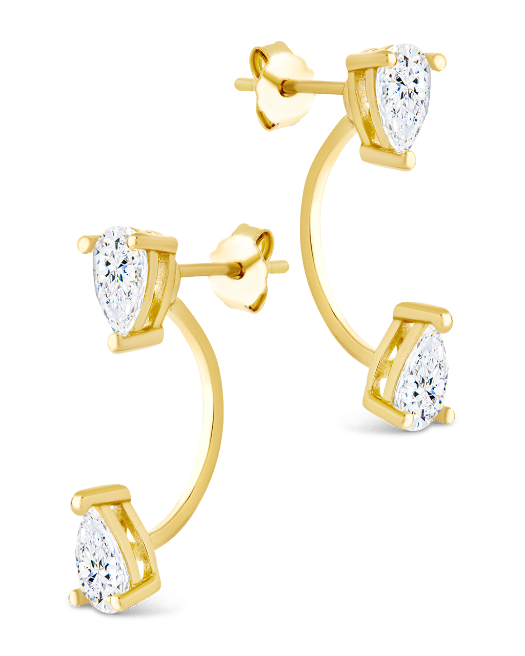 Sterling Silver Pear Cut Duo Jackets