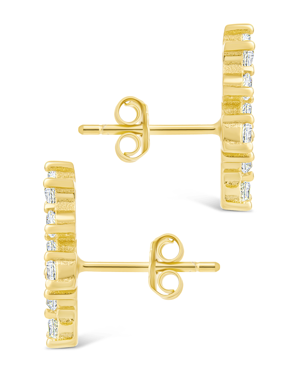 Sterling Silver Round Cut Cluster CZ Crawlers