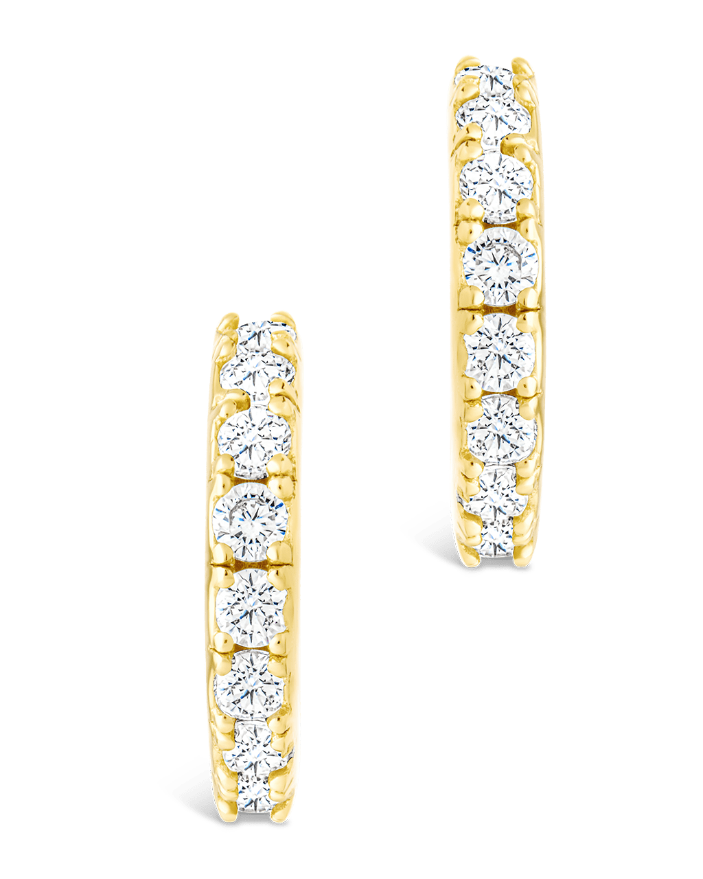 Sterling Silver Eleri CZ Tube Hoops