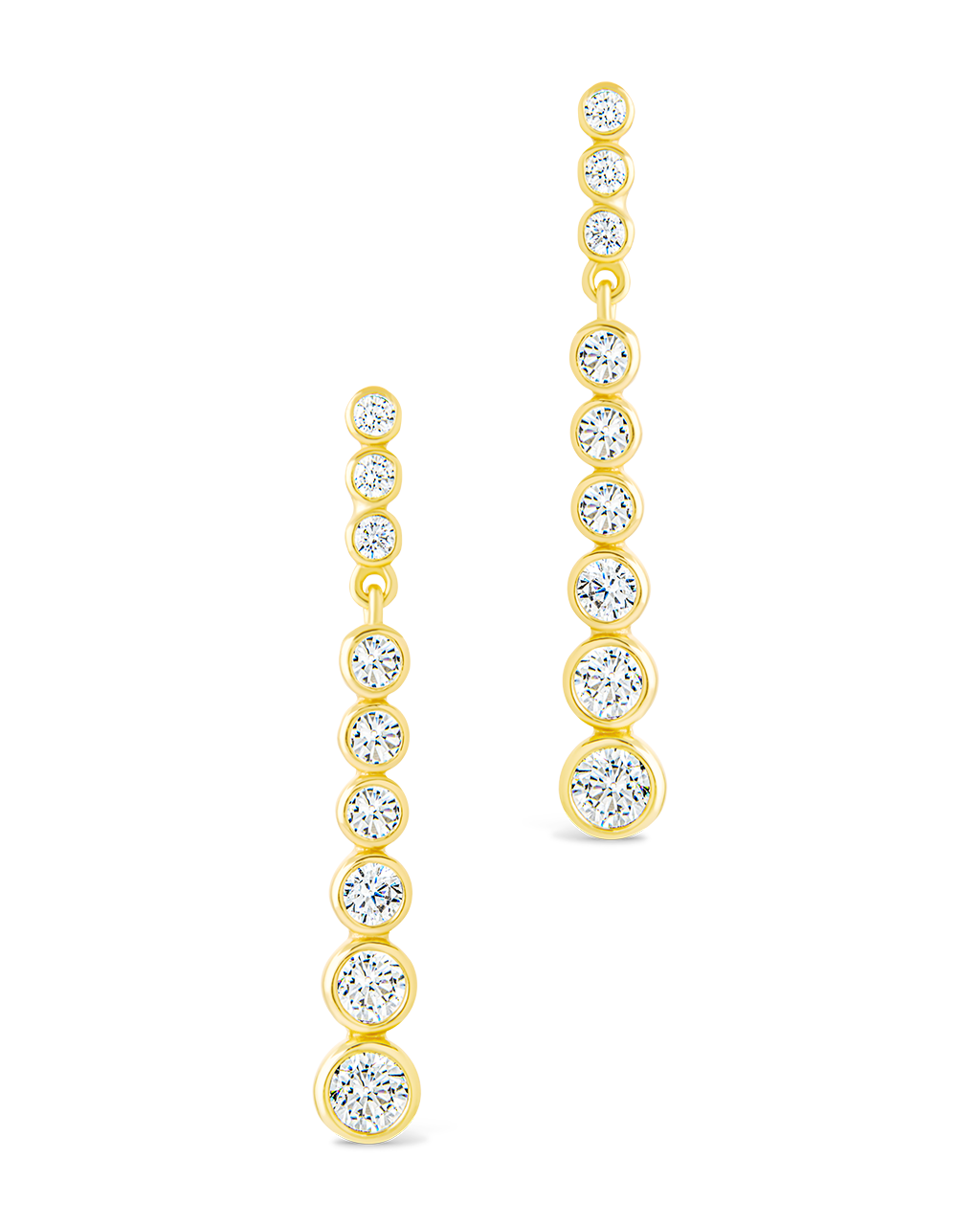 Sterling Silver Helene Brilliant Cut CZ Dangle Earrings