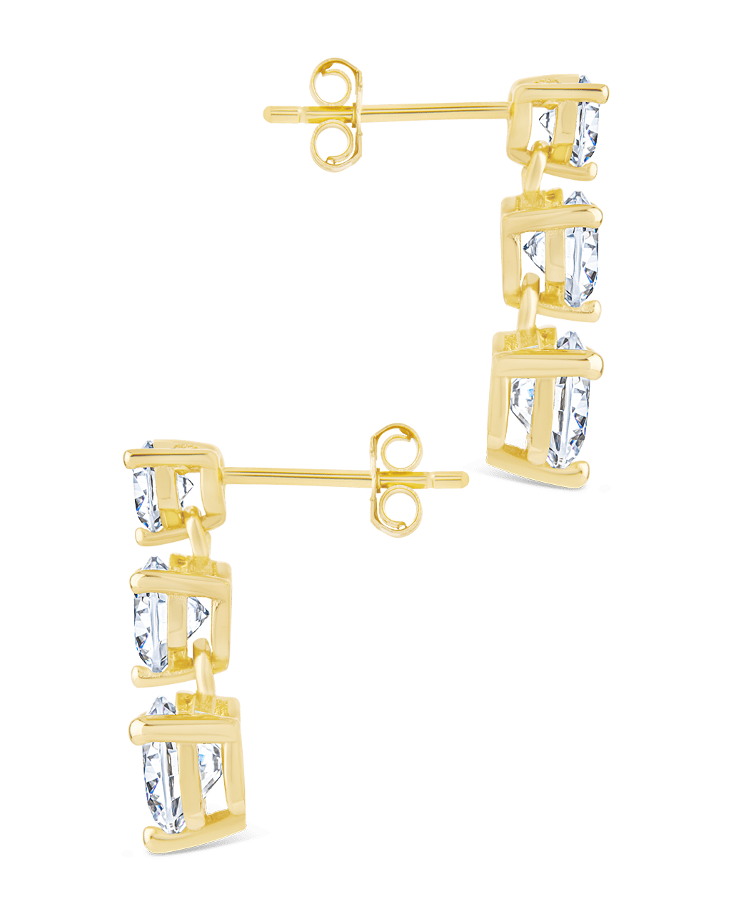 Sterling Silver Opaline Brilliant Cut CZ Studs