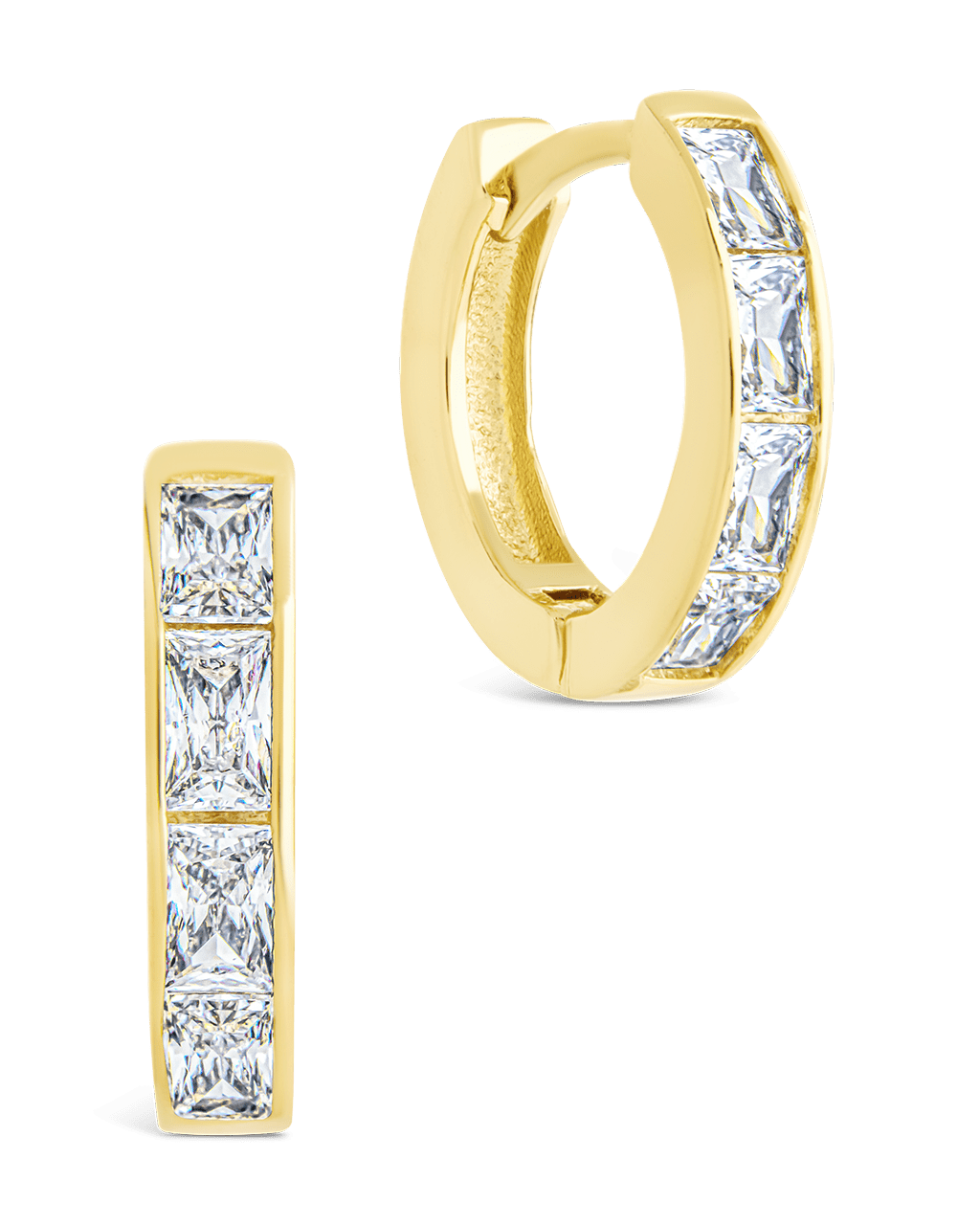 Anwen Emerald Cut CZ Hoops