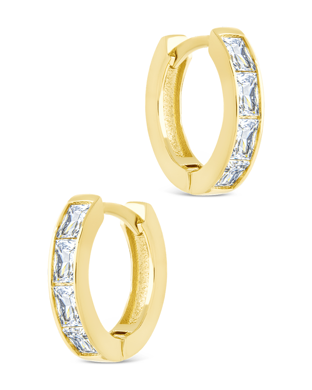 Anwen Emerald Cut CZ Hoops