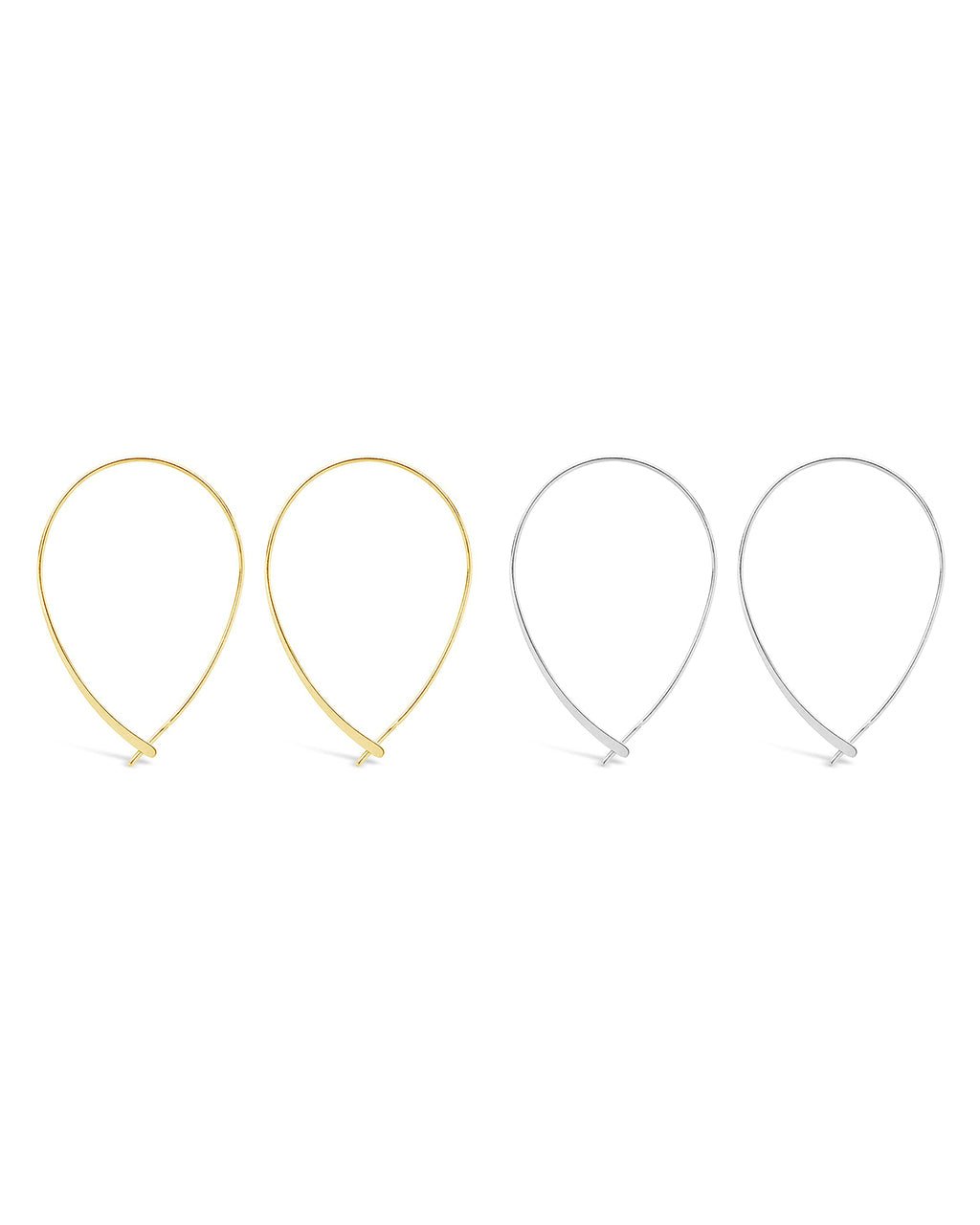 Delicate Threader Hoop Earrings Set of 2
