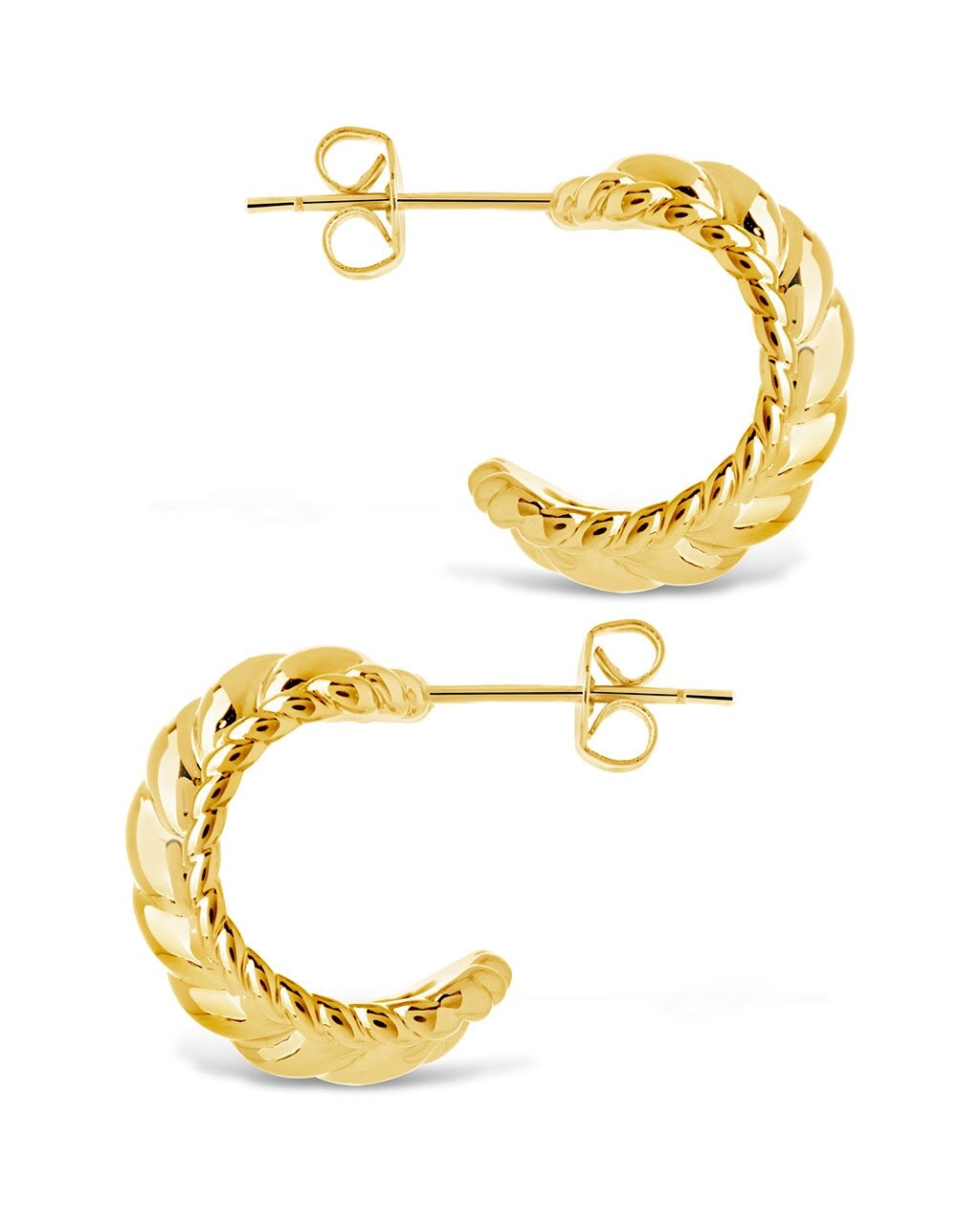 Kalina Quilted Huggie Hoop Earrings