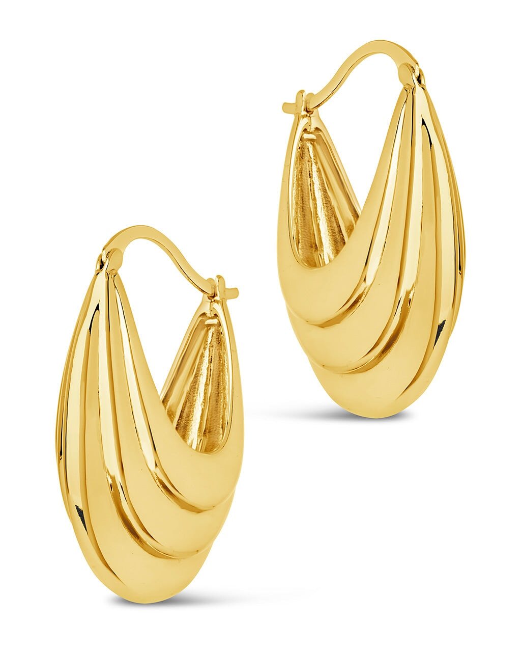 Elodie Textured Statement Hoop Earrings