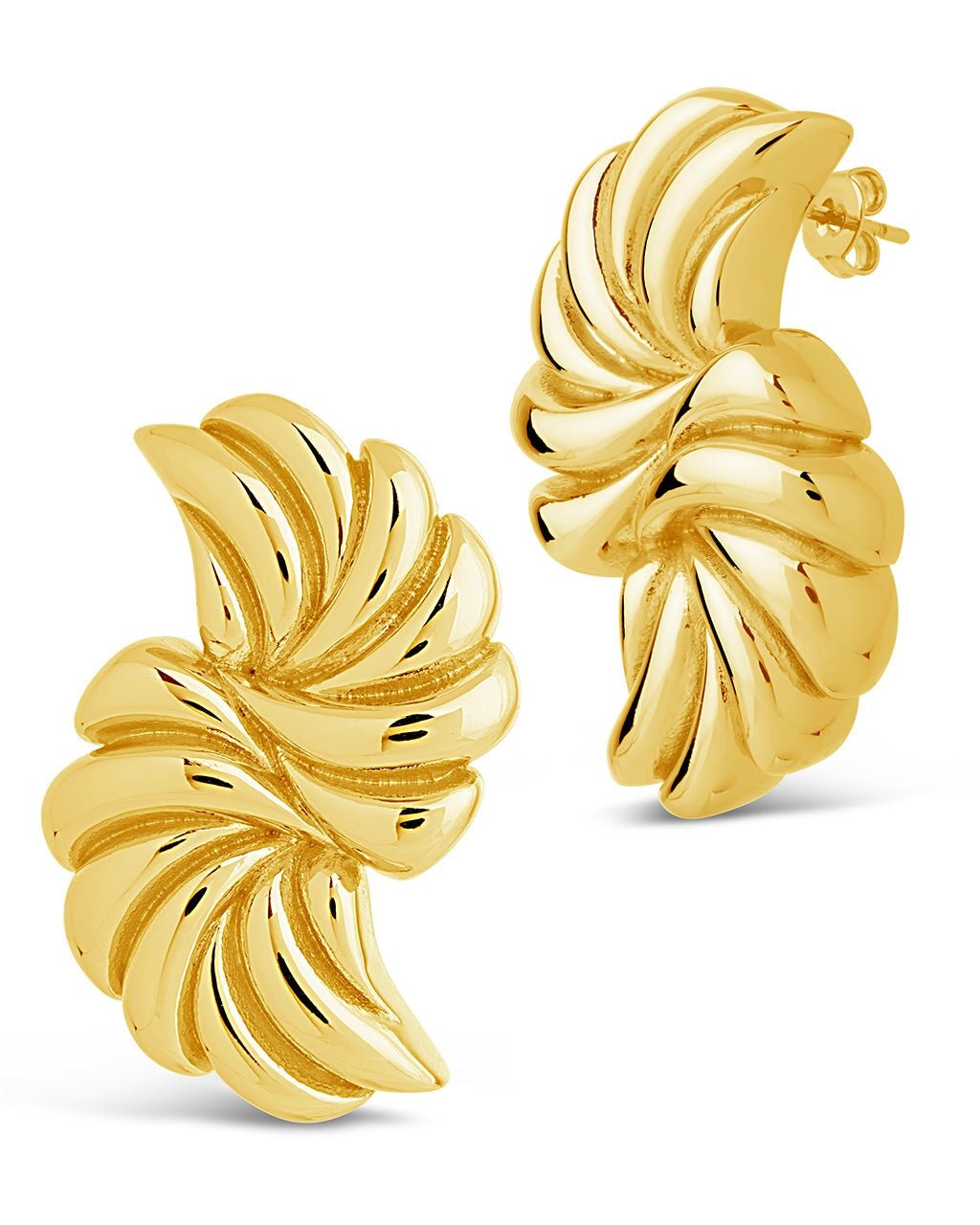 Twisted Croissant Stud Earrings