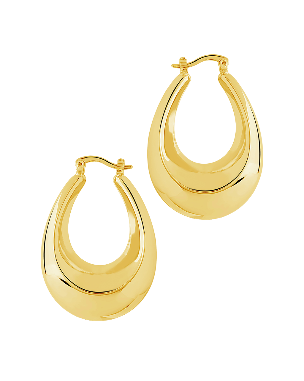 Autumn Elongated Tube Hoop Earrings