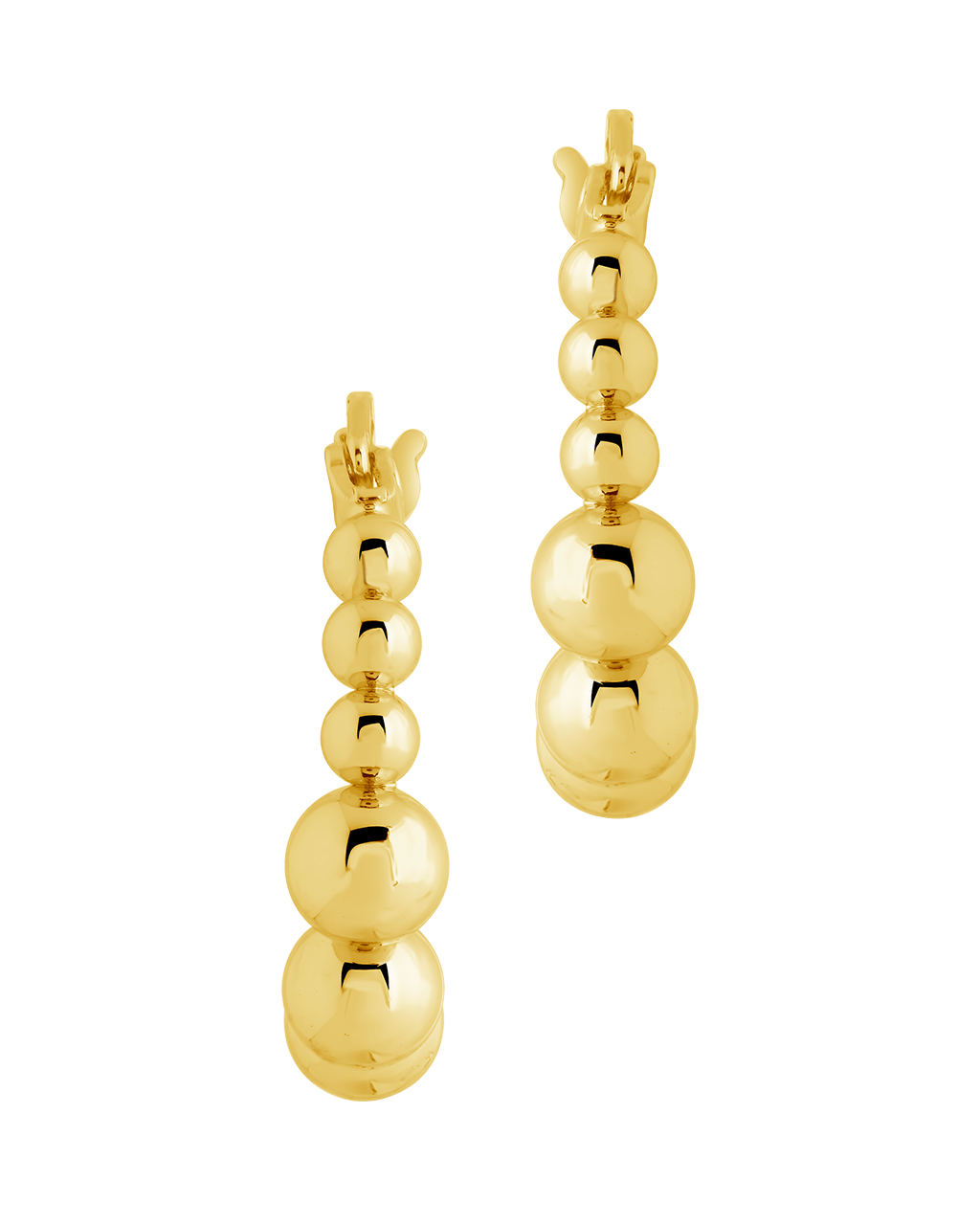 Graduated Bubble Sphere Hoop Earrings