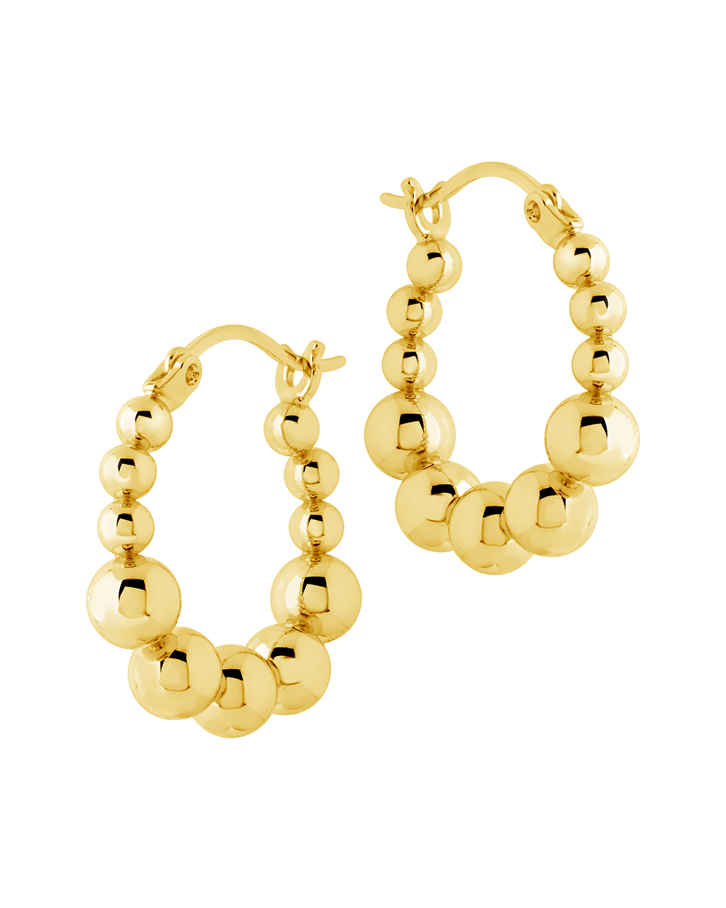 Graduated Bubble Sphere Hoop Earrings