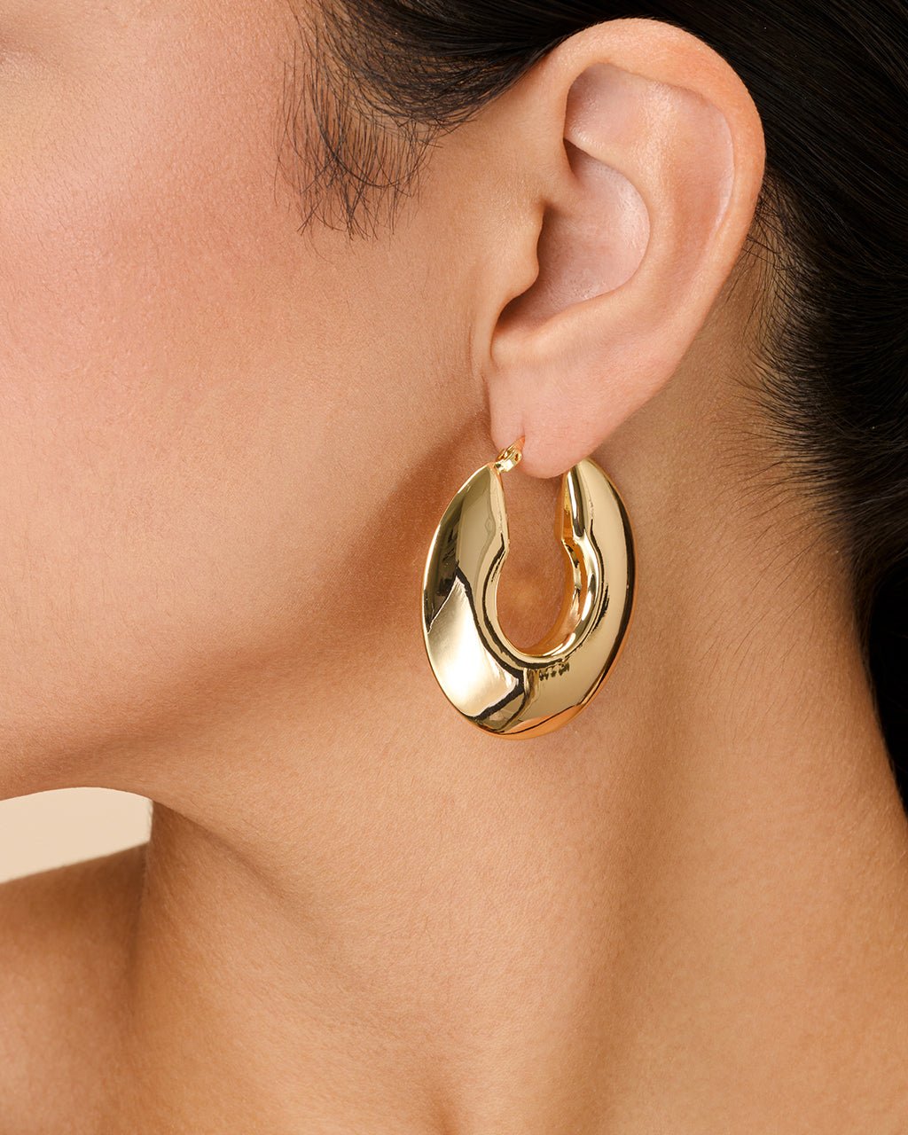 Paige Flat Tube Hoop Earrings