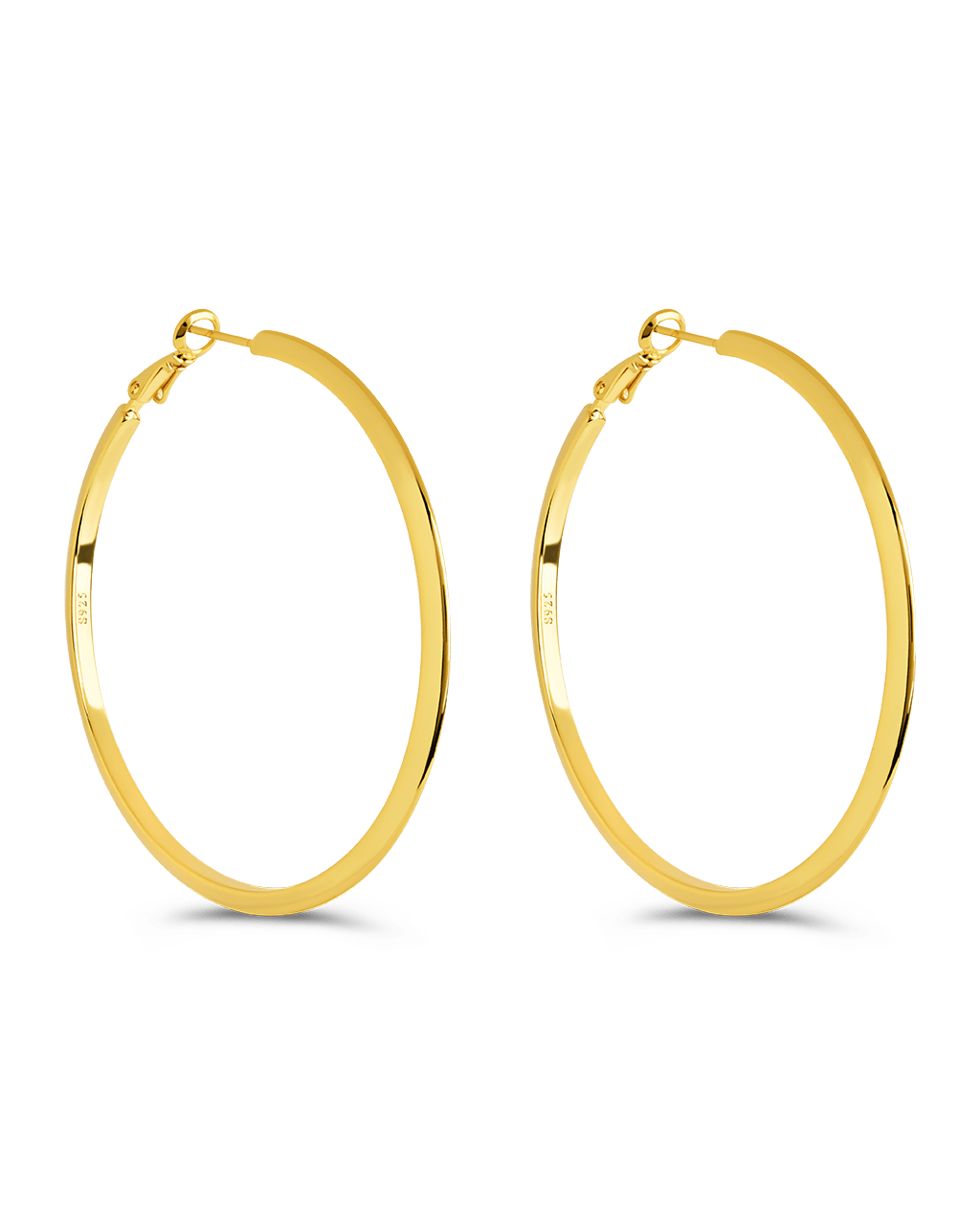 Leona Polished Hoop Earrings