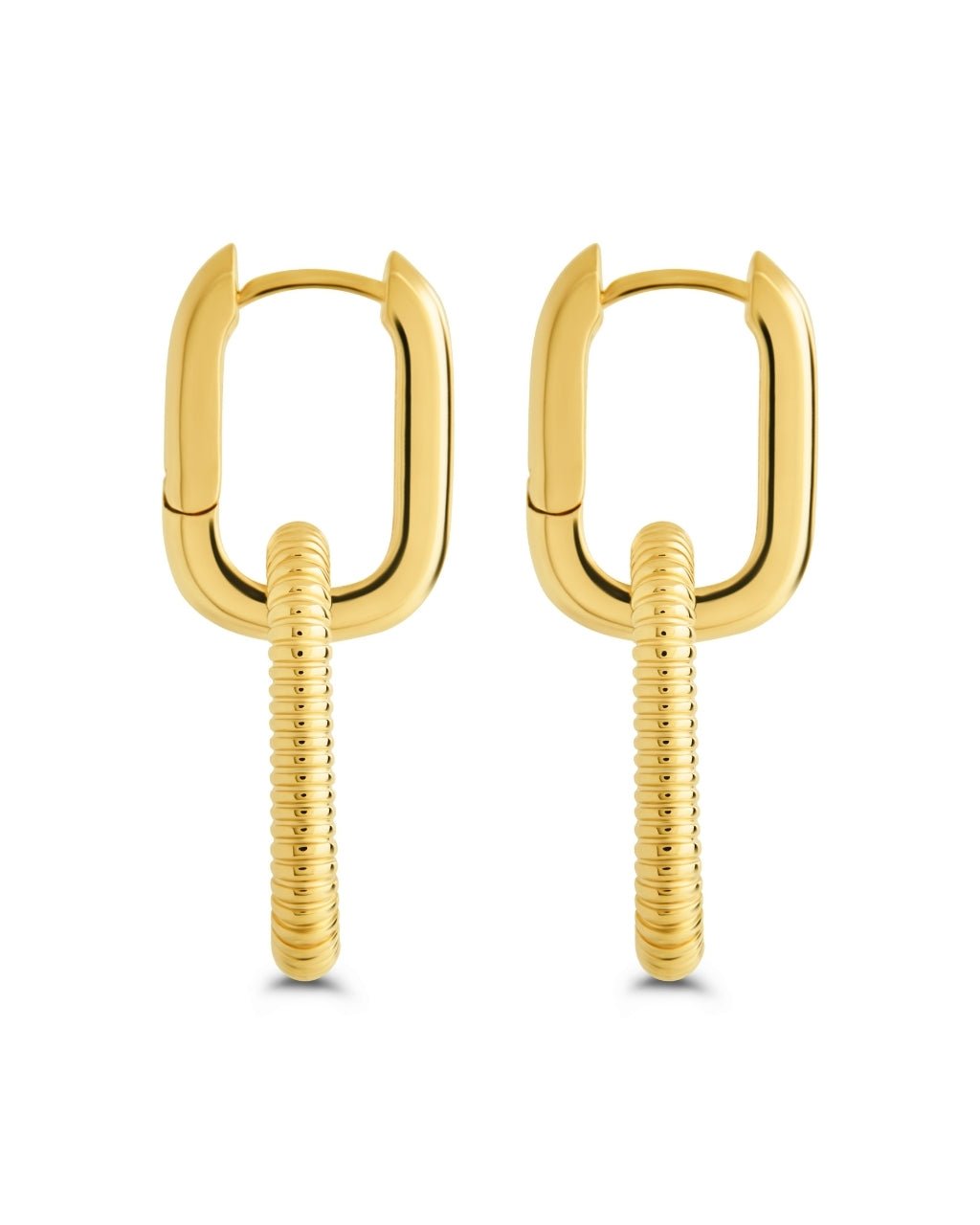 Felicity Textured Chain Link Drop Earrings