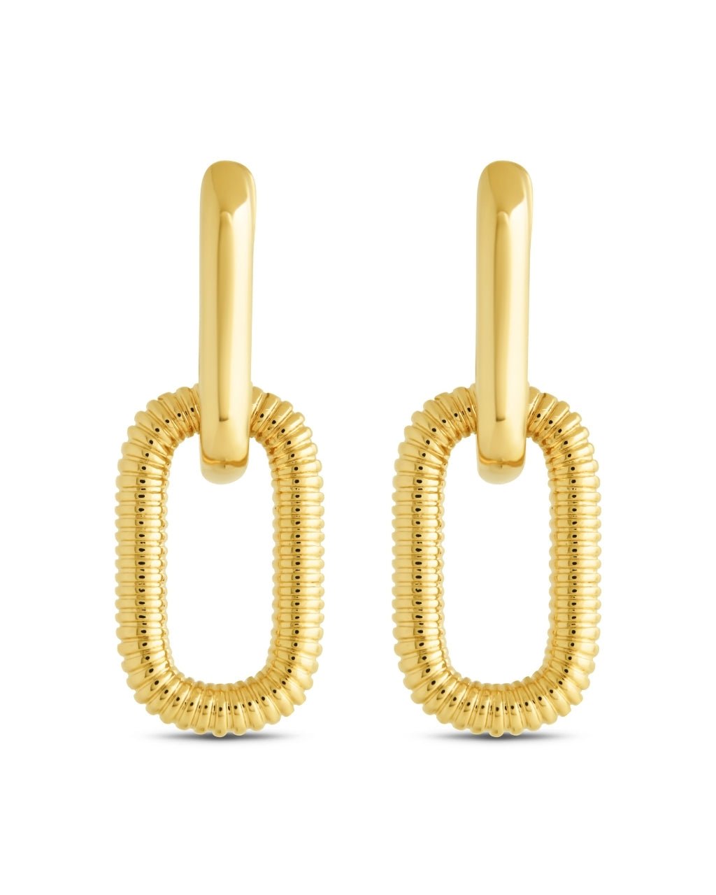 Felicity Textured Chain Link Drop Earrings