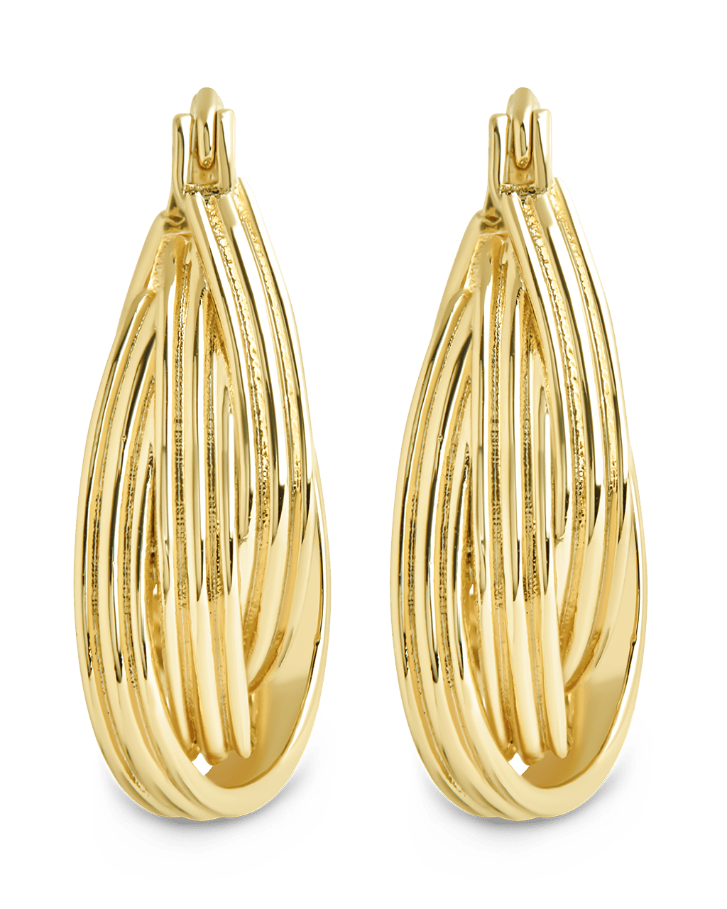 Emery Triple Row Layered Earrings
