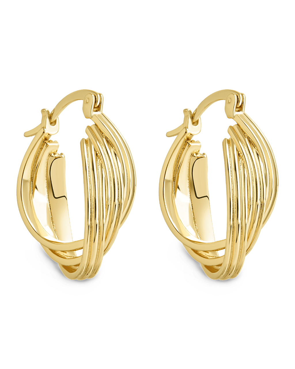 Emery Triple Row Layered Earrings