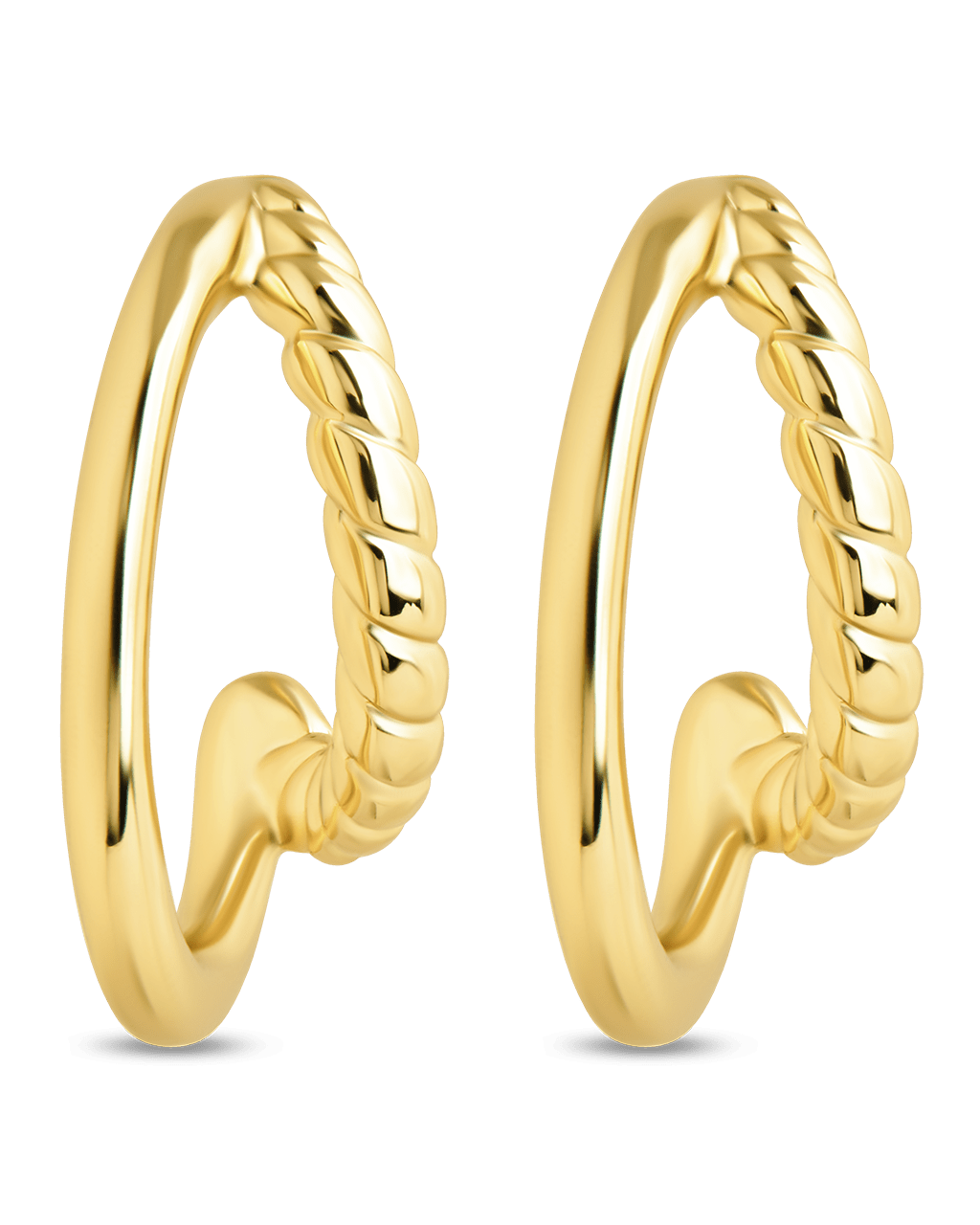 Arcadia Double Row Huggie Hoop Earrings