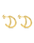 Arcadia Double Row Huggie Hoop Earrings