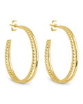 Daria Double Row Hoop Earrings