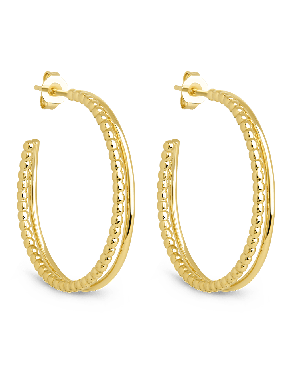 Daria Double Row Hoop Earrings