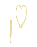 Rorie Heart Threader Hoops