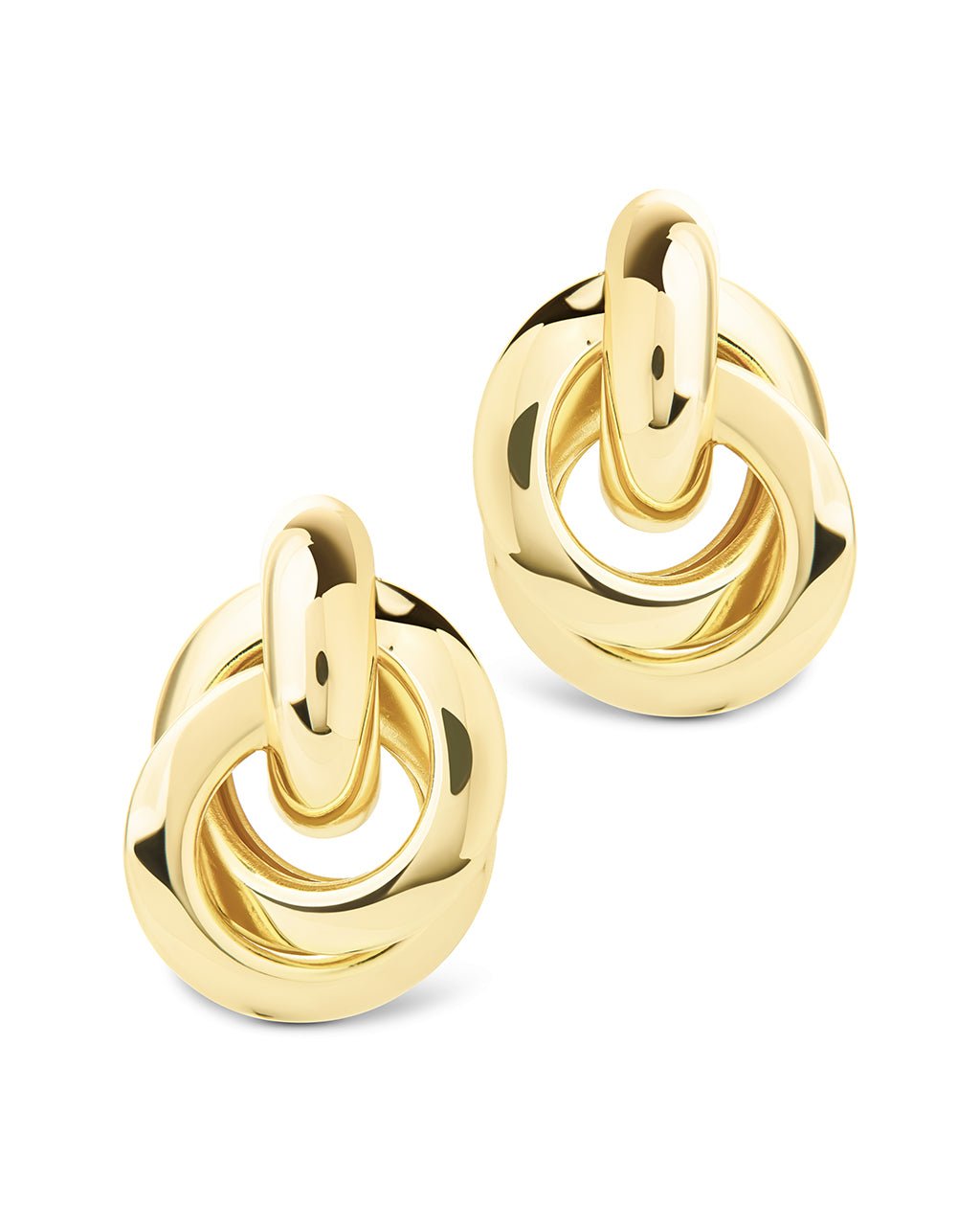 Ashton Layered Door Knocker Stud Earrings