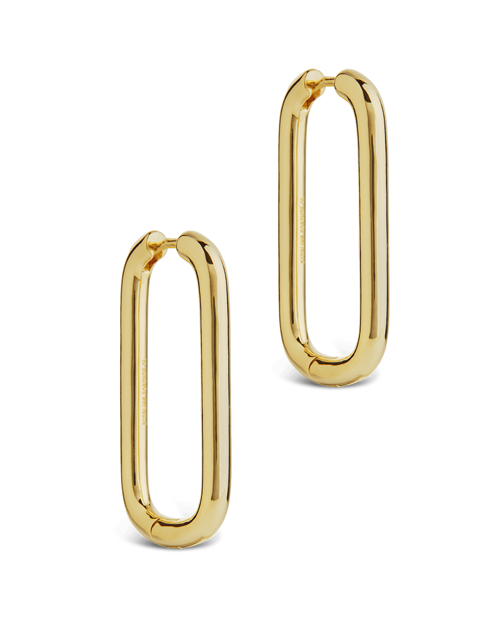 Kaylani Elongated Geo Hoops