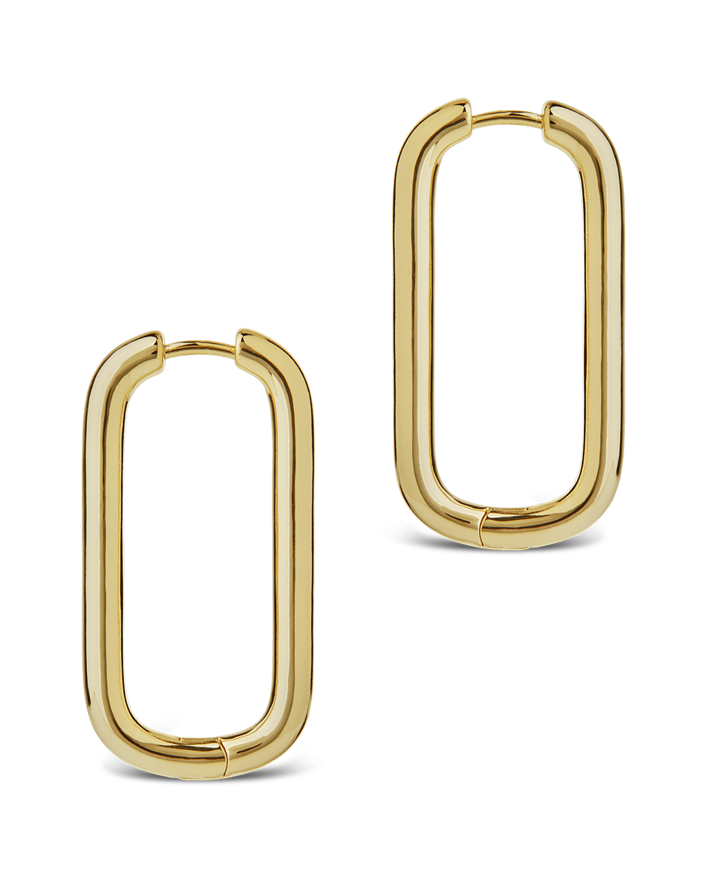 Kaylani Elongated Geo Hoops