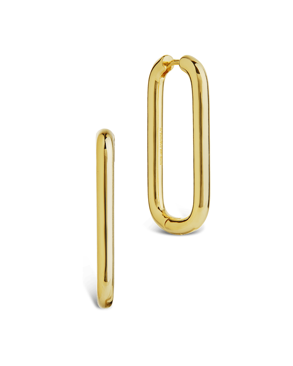 Kaylani Elongated Geo Hoops
