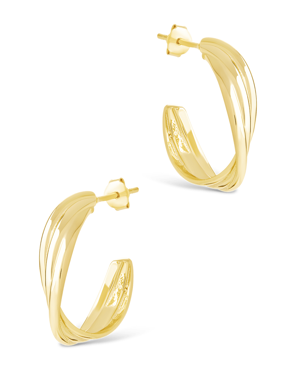 Sterling Silver Monique Twisted Stud Earrings