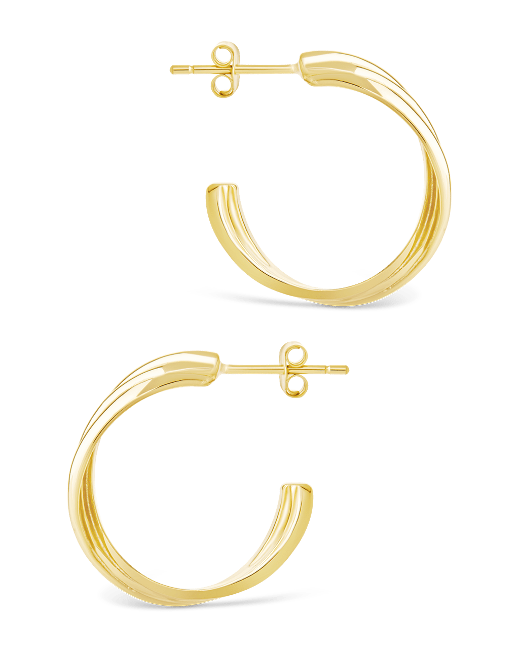 Sterling Silver Monique Twisted Stud Earrings