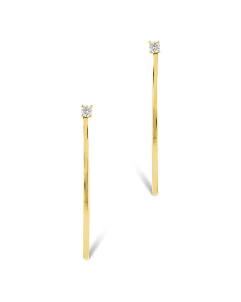Sterling Silver Kamryn Luxe Stone Accent Hoops