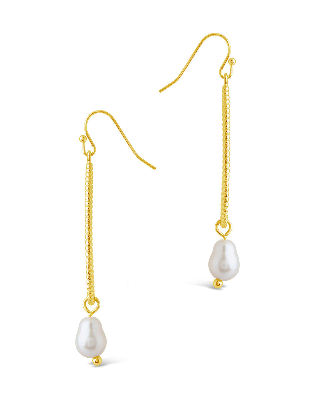 Elyse Pearl & Oval Drop Dangle Earrings