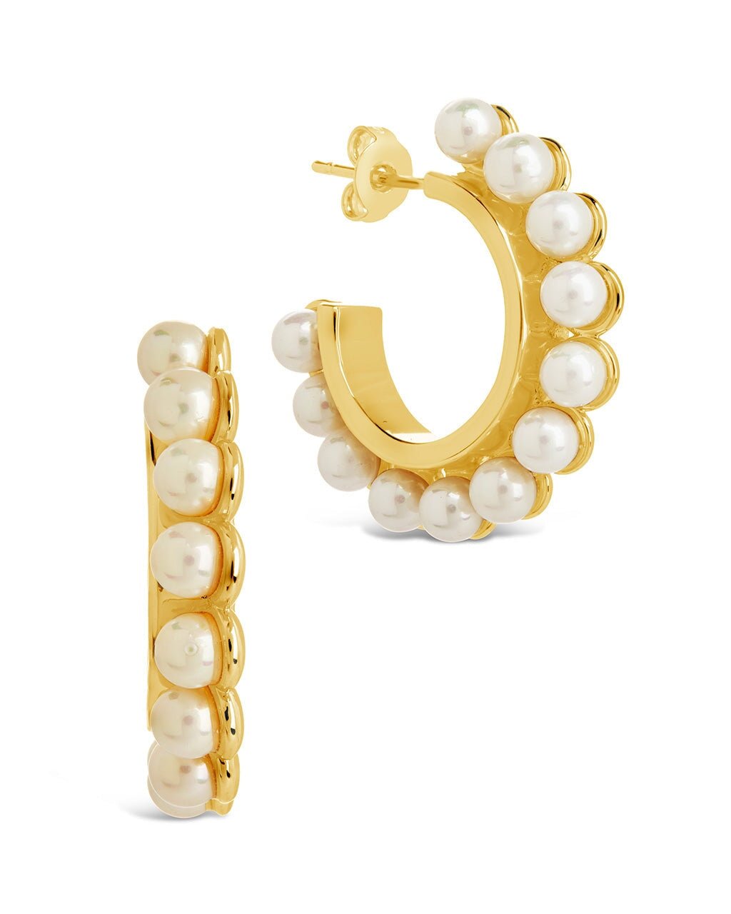 Pearl Bubble Hoop Earrings